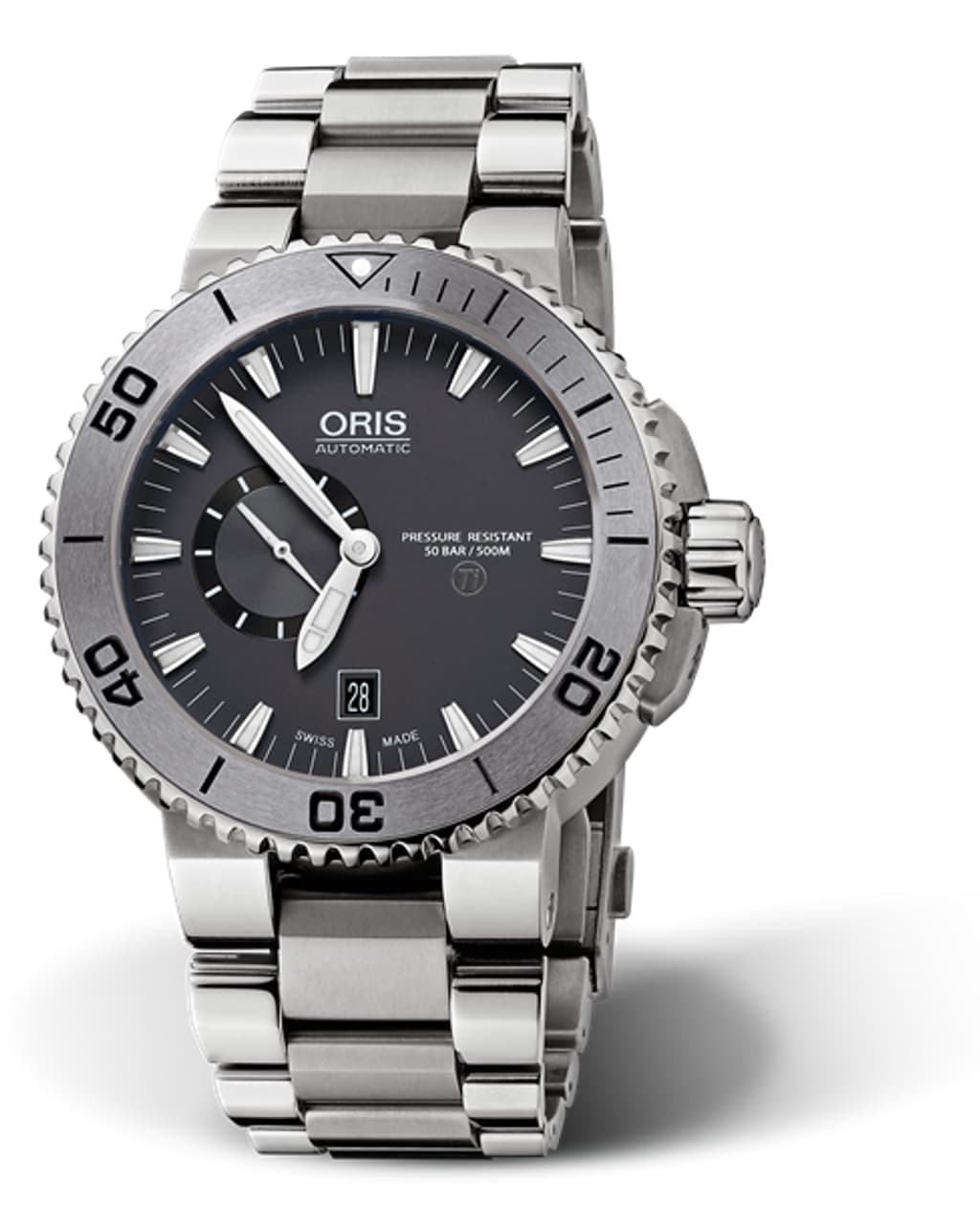 Oris aquis titanium small second outlet